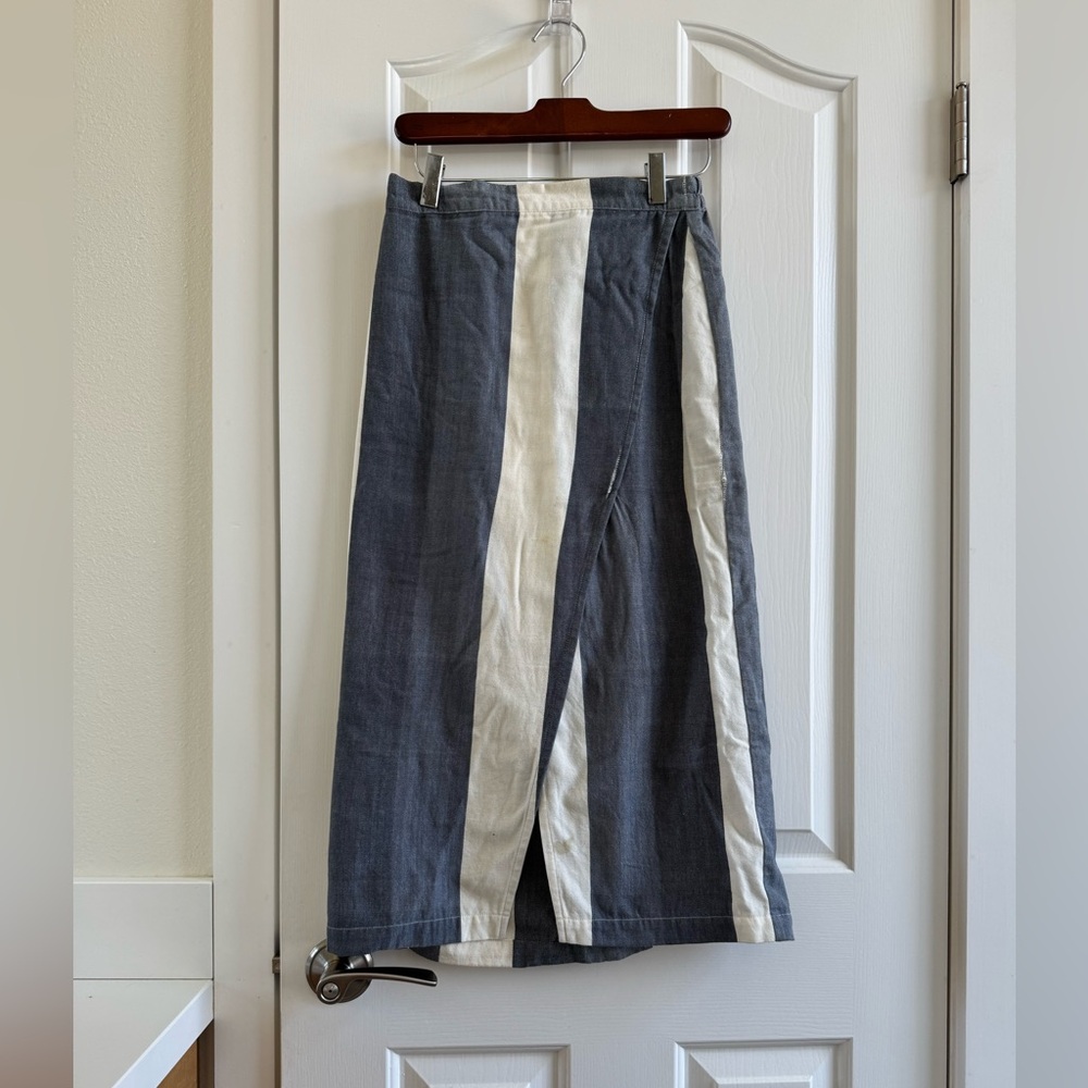 Stylish blue and White striped Women's Skirt